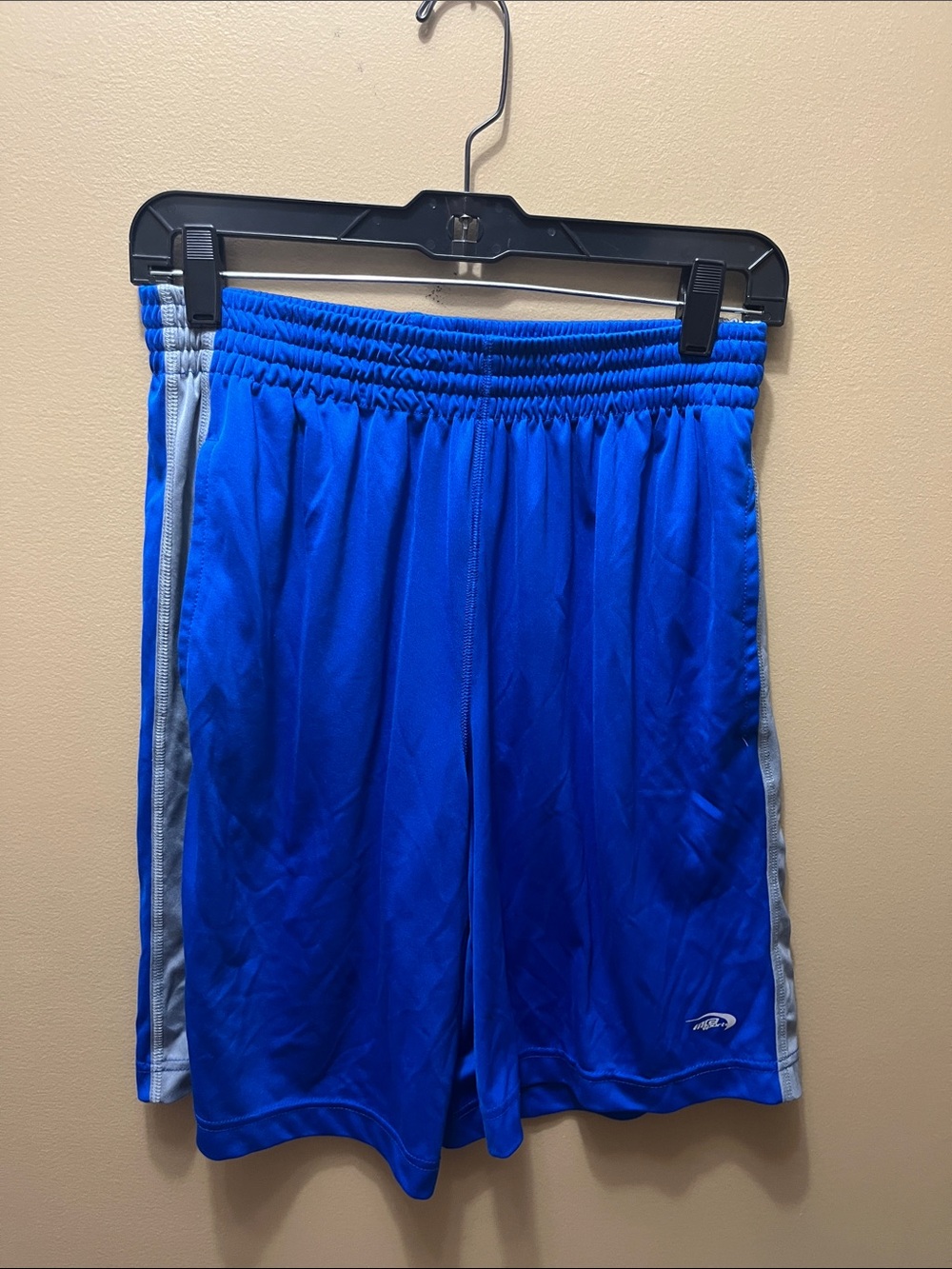 MTA Sport Men's Bright Blue Athletic Shorts with Gray Side Panels